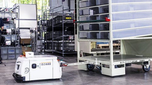 順次出荷　搬送用ロボット　導入