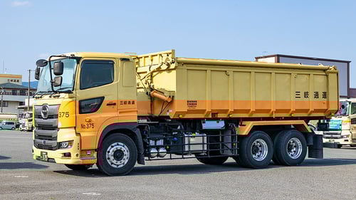 下水汚泥専用ダンプ車