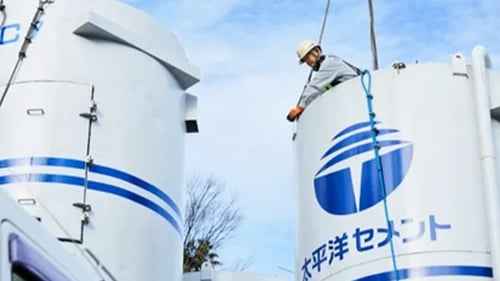 移動式セメントタンク設置